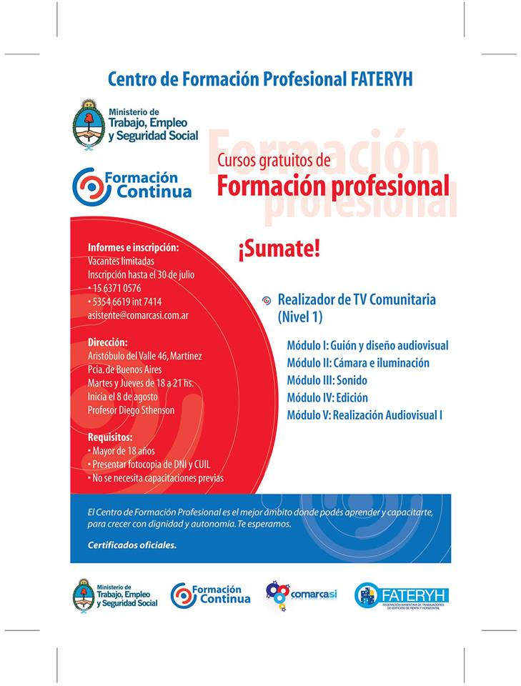 Curso de Realizador de TV Comunitaria (Nivel 1)